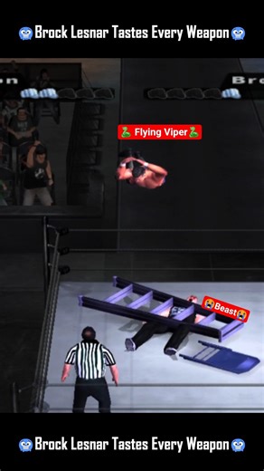 Randy Orton Destroys Brock Lesnar with Ladder, Chair & Dive 😈 | WWE HCTP #shortsfeed #shorts #wwe