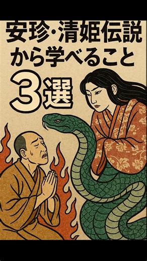 安珍清姫伝説から学べること3選 #紀州道成寺 #むかしばなし #ビジネス #shorts