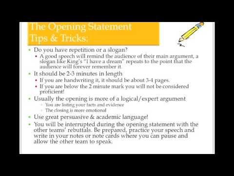 How to Write an Opening & Closing Statement 7.2