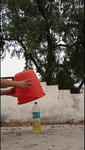 Bucket Explosion Experiment #shorts