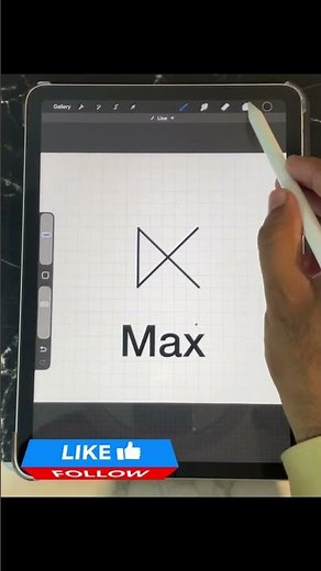 ✨Max logo design process revealed 🎨#logodesign #procreate #tutorial