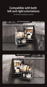 Introducing kav’s Glass Corner Cabinet Pull-Out Basket — designed for...