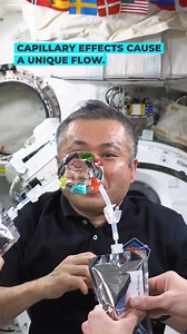 It's #NationalGummiBearDay! Using a little science, water, and... Gummi Bears?! — astronauts aboard the ISS share a sweet sweet lesson on microgravity! Surface tension describes a property of liquids in which molecules of one substance are more attracted to each other than molecules of another substance, causing them to “stick together”. Using microgravity to display the unique properties of liquids in space can reveal fundamental knowledge that can change our lives back on Earth. | Orlando Scie