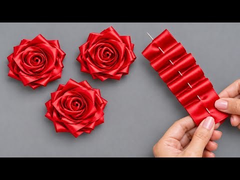 No Sew Ribbon Roses! You Won't Believe How Easy This Is