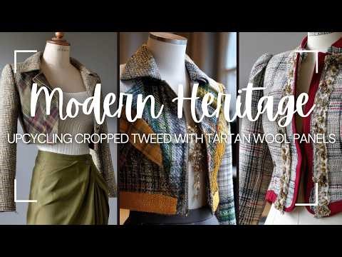 Modern Heritage: Upcycling Cropped Tweed with Tartan Wool Panels