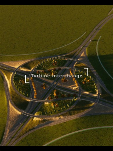 Turbine Interchange Heliox 66 Cities: Skylines 2 - Build Guide