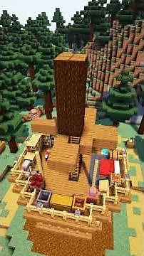 “How to Build a Giant Tree House in Minecraft – Epic Survival Base Tutorial”#minecraft