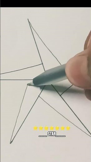 How to Draw a 3D Star ✨🤯 | Easy Optical Illusion Art #shorts #3DStarDrawing #trending