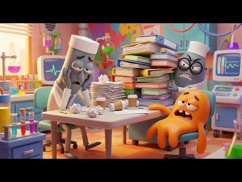 Research Overload 🚨📚 | Scientists Drowning in Paperwork | Lamput Funny Animation