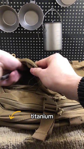 EDC pure titanium tableware#titanium #survival #Hiking #castlepeak #outdoorcamping