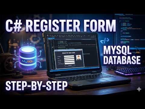 Learn How To Connect C# Windows Form Register Form with MySQL Database | Complete Beginner Tutorial