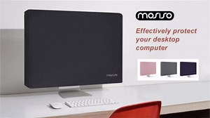 MOSISO Monitor Dust Cover 26, 27, 28, 29 inch Anti-Static Dustproof LCD/LED/HD Panel Case Computer Screen Protective Sleeve Compatible with iMac 27 inch, 26-29 inch PC, Desktop and TV, Pink