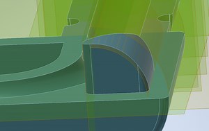 Problem extruding to offset surface