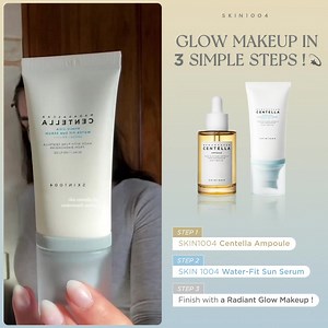 96 reactions |  Ultimate Makeup-Ready Skin Solution!  Long-lasting Hydration Ampoule ❣️Serum-like Sunscreen with Deep Moisturization Pair them for a radiant, glowing complexion ! ❣️Lightweight texture, intense hydration ! ✨Experience it now for glowing, healthy skin ! | SKIN1004 | Facebook