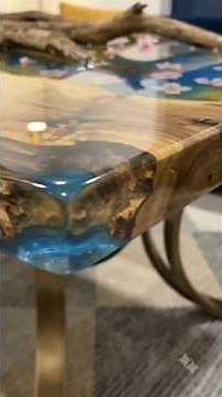 Turning a Giant Tree Branch into a Stunning Resin Table! 🪵✨ #ResinArt #Woodworking #Shorts