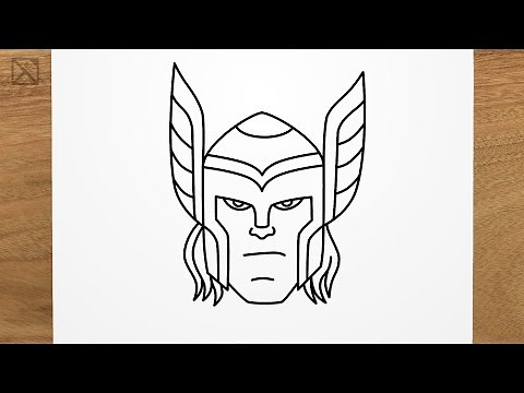 How to draw THOR (Avengers - Marvel) step by step, EASY