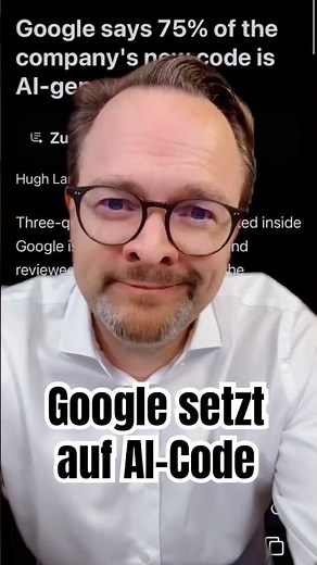 Google setzt auf AI-Code: 75% der Software wird AI-generiert und was das für Entwickler bedeutet.