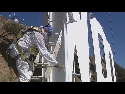 Hollywood sign gets makeover ahead of centennial