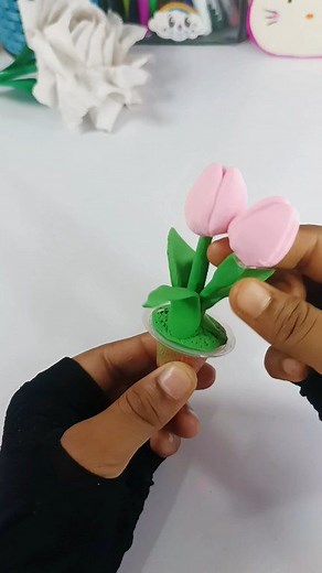 #diy #craft #flower #clayart | Farhana Crafting