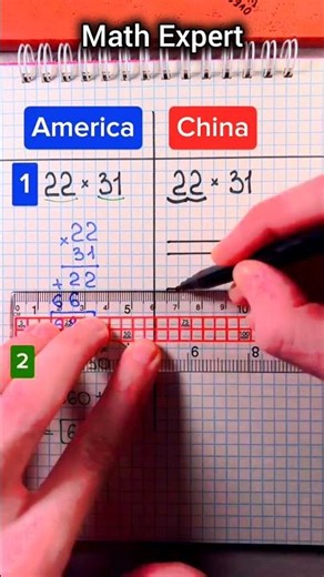 America vs China Multiplication Trick 😲 | Easy Math Hack #maths #trending #shorts