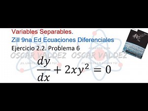 Ejercicios 2.2 Problema 6 Dennis G. ZILL Método de Separación de Variables para EDO 1er Orden
