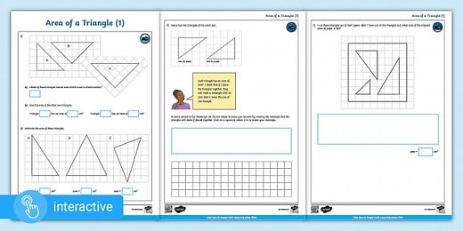 Interactive PDF: White Rose Maths Supporting Year 6: Spring Block 5 Perimeter, Area and Volume: Area of a Triangle (1)
