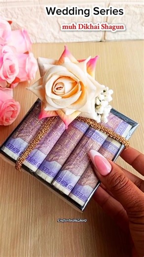 Shagun Cash Hamper Idea for Wedding | Indian Wedding Cash Gift Tutorial#shorts #muhdikhaishagun