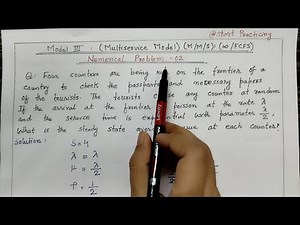 Model 3 (M/M/S) : (Infinity/FCFS) | Numerical Problem 2 | Queueing Theory in Operation Research