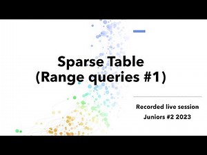 Sparse Table (Range query 1) - Juniors 2