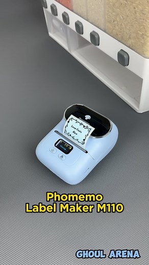 36K views · 375 reactions | Phomemo Label Maker M110 from @phomemo_official Make your business more easy and fun with this mini bluetooth Printer. Get discount 10% off when using code: GHOULARENA In phomemo store: https://phomemo.com/?ref=xk0g4YGGv2YG5Q #phomemo #labelprinter #labelmaker #phomemolabelmaker #asmr #unboxing | Ghoul Arena | Facebook