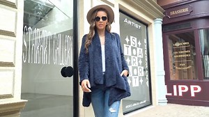 Watch LookbookStore Women Open Draped Front Cardigan Jacket Coat on Amazon Live