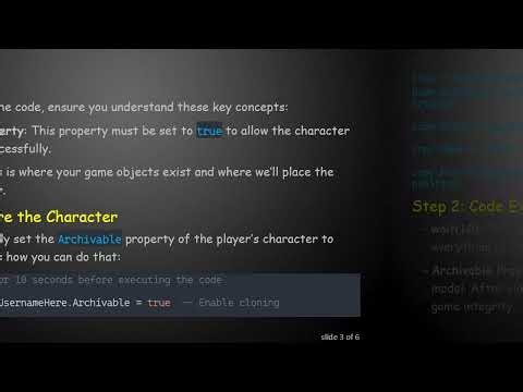 How to Clone a Player Model in Roblox
