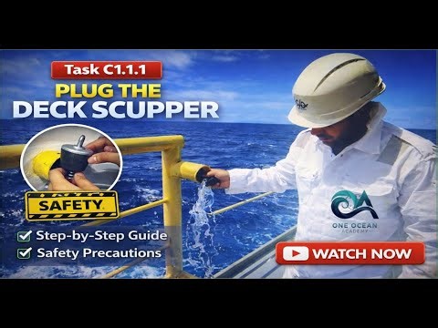 Task C1.1.1 Plug the deck scupper