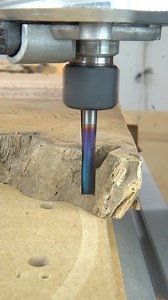 2.9K views · 1.5K reactions | Cutting a straight edge on this burl piece after flattening using the Amana Tool 46415-K 1/4" diameter Spektra coated downcut bit on the Axiom AR8 CNC, all available on our website! -- RPM: 18,000 Feed Rate: 100ipm Plunge Rate: 50ipm Depth Per Pass: .25" -- #oddlysatisfying #makersgonnamake #cncrouter | Toolstoday Router Bits and Saw Blades | Facebook