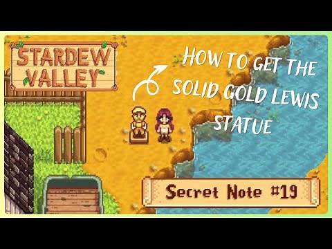 Secret Note #19 Walkthrough | How to Get The Solid Gold Lewis Statue in Stardew Valley? #shorts