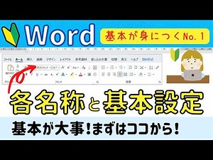 Word Basics 1: Basic settings and names of each word