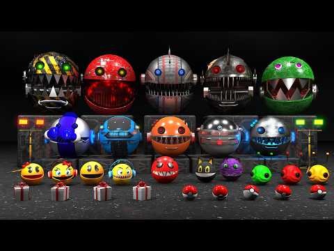 PACMAN VS MONSTER PACMAN VS CARTOON CAT VS ROBOT PACMAN 03
