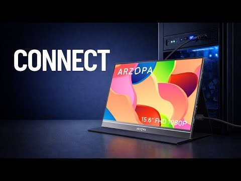 How To Connect Arzopa Portable Monitor To PC