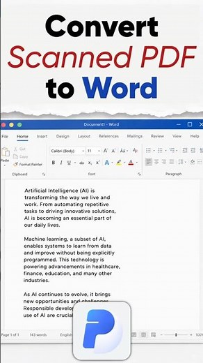 How to Convert Scanned PDF into Editable Text in Word 🔥 without Losing Format