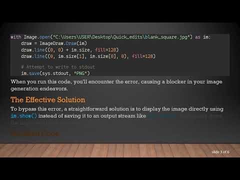 How to Fix the write() argument must be str, not bytes Error in Pillow