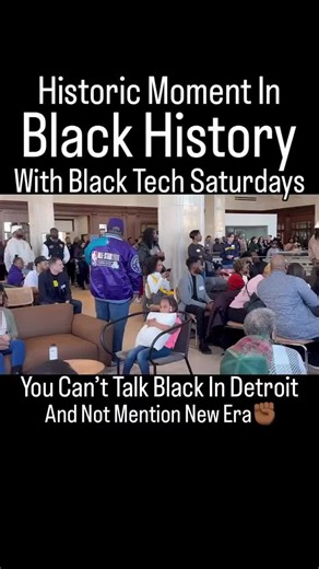 It’s a New Era of history makers in Detroit, and Black Excellence is the standard✊🏾✔️ Big shoutout to @blacktechsaturdays for everything they are doing for our people in the tech space🤞🏾💯 Detroit gon' always lead the way by setting the bar and raising the standards🤝🏾🌍 • #TBT #Detroit #BlackHistory