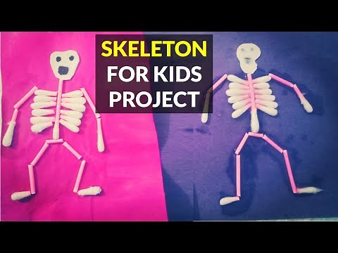 How to make a human skeleton for kids project | very easy kids project | I CAN DO IT