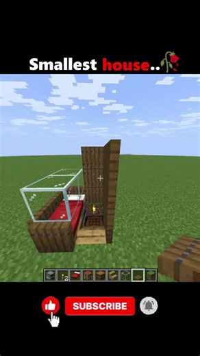 Smallest house in Minecraft🥀 #trend #shorts #minecraft #minecraftmemes #funnyminecraft