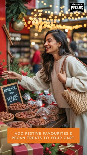 ✨🎄 This Christmas, let pecans be your festive all-rounder! From holiday treats to everyday snacking, pecans bring that perfect crunchy, wholesome goodness to every moment. Add them to your festive recipes, dessert bowls, or simply munch them, as they’re always a delicious pick! 💛 💚 Ready to make your celebrations crunchier and smarter? Add to cart and grab your pecans now! 👇 Tell us in the comments how are you using pecans this festive season? 👇 Link below to shop! ✨🎁 https://linktr.ee/ame