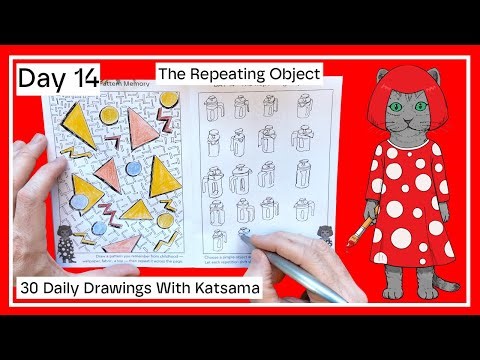 Draw Every Day - The Repeating Object (Katsama - Day 14)