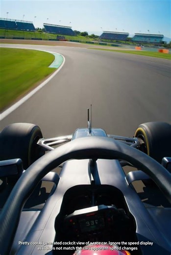 Race car cockpit view