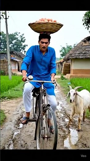 Funny Village Boy with Eggs and Goat Comedy Scene | Punjabi Funny Video😂😂
