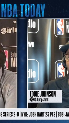 "He has a unique ability with his footwork to create space..." Eddie Johnson on Jalen Brunson's Playoff performance so far on SiriusXM NBA Radio 🤝 | NBA