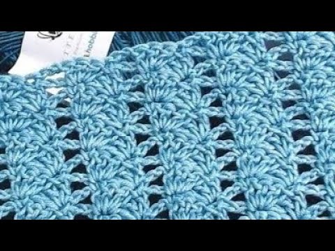 Crochet Blanket. Ocean Waves wrap. Easy 1 ROW repeat. I LOVE this give it a try