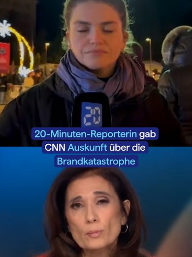 Die Brandkatastrophe von Crans-Montana machte international traurige Schlagzeilen. Am Freitagabend berichtete auch CNN live darüber. Zugeschaltet wurde 20-Minuten-Reporterin Carolin Teufelberger. Sie gab über die Lage vor Ort Auskunft. 🕯️📺 #20min #cransmontana #reporterin #cnn